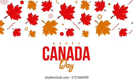 Happy canada day background illustration vector. Unique canada day background vector