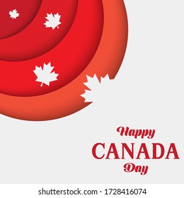 Happy canada day background illustration vector