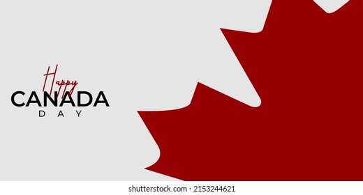 Happy Canada Day background with red maple leaves. vector illustration.