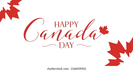 Happy Canada Day background with red maple leaf. vector illustration. paper art style