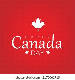 Happy Canada Day background with red and white maple leaf. vector illustration.