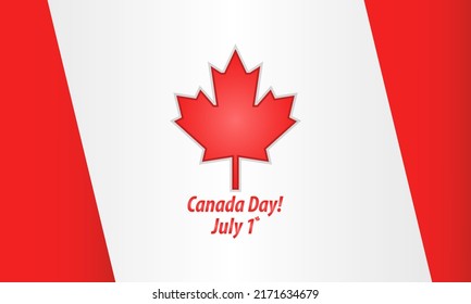 Happy Canada Day background with red maple leaves to celebrate Canada's national day.