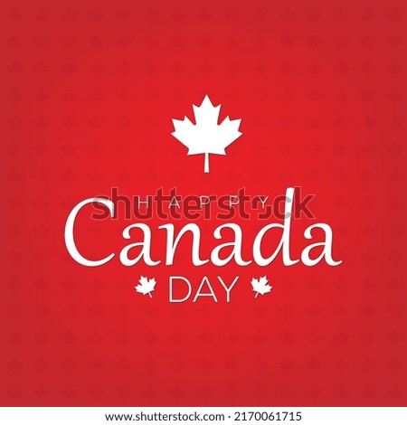 Happy Canada Day background with red and white maple leaf. vector illustration.