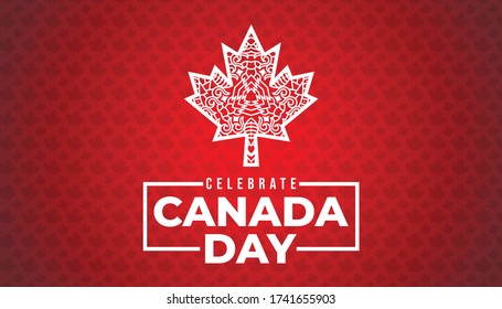 Happy Canada day background template.