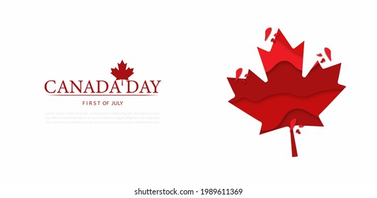 Happy Canada Day background vector illustration.