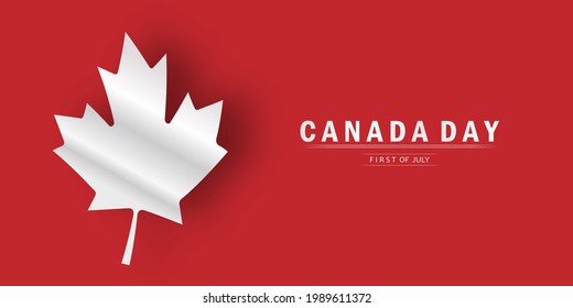 Happy Canada Day background vector illustration.