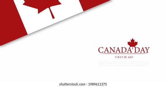Happy Canada Day background vector illustration.