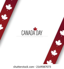 Happy Canada Day background vector illustration.