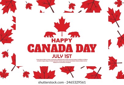 Happy Canada Day Background. vector illustration