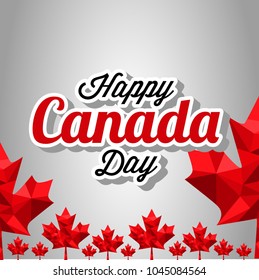 Happy Canada Day Banner or background template