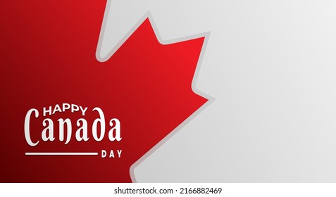 Happy canada Day. Banner, background, canada independence day. Illustration of maple leaf symbol with copy space area. Celebration