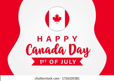 Happy Canada Day Banner Design Vector. Independence Day Greeting Card Celebration.