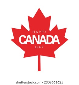 Feliz Día de Canadá con hojas canadienses. Gráficos vectoriales