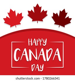 Happy Canada Tageskarte. Flagge Kanadas. Ahornblatt - Vektorgrafik