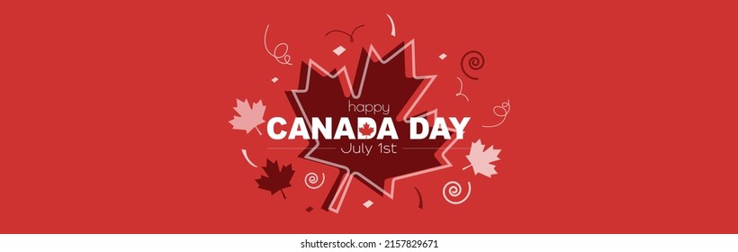 Happy Canada Day Card. Modern Minimal Design.