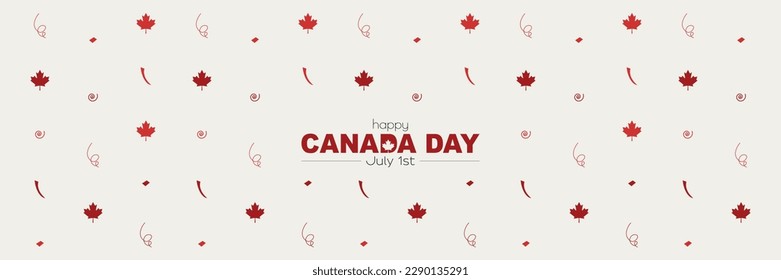 Happy Canada Day card. Modern design.