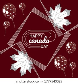 Happy Canada day card. National celebration - Vector