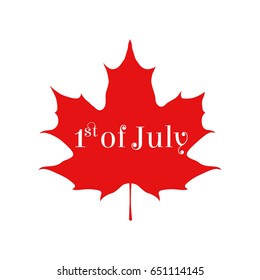 Happy Canada day card. Sticker for markets, shops. Great for banner, poster, discount