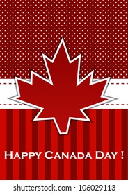 Happy Canada Day card in vector format.