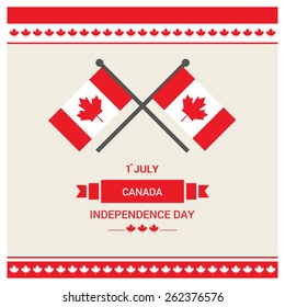 Happy Canada Day card in vector format. | independence day | Republic Day - Republic of Canada National Celebration Card, Background, Badges Vector Template