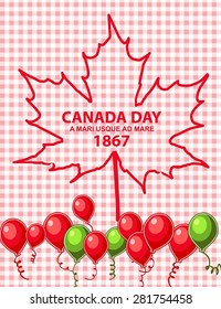 Happy Canada Day card in vector format. 