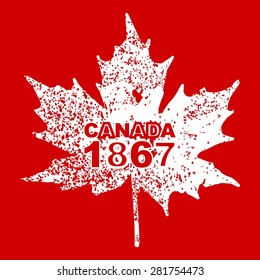 Happy Canada Day card in vector format. 