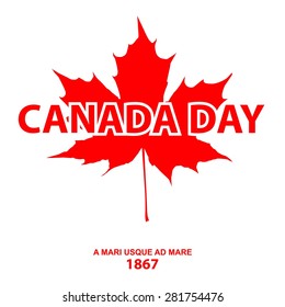 Happy Canada Day card in vector format. 