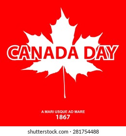 Happy Canada Day card in vector format. 