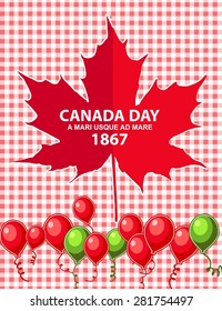 Happy Canada Day card in vector format. 