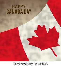Happy Canada Day card in vector format.