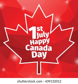 Happy Canada Day card. Vector illustration