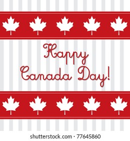 Happy Canada Day card in vector format.