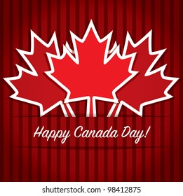 Happy Canada Day card in vector format.