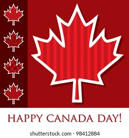 Happy Canada Day card in vector format.