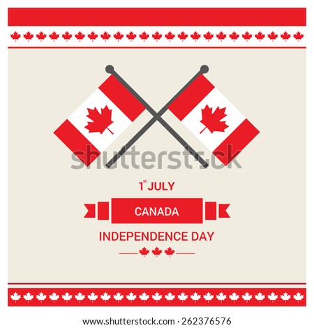Happy Canada Day card in vector format. | independence day | Republic Day - Republic of Canada National Celebration Card, Background, Badges Vector Template
