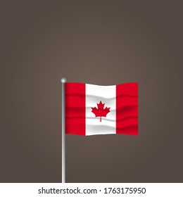 Happy Canada day. Celebrated annually on July 1 in Canada. Happy national holiday of freedom. 
Canada flag. Patriotic poster design. Vector illustration