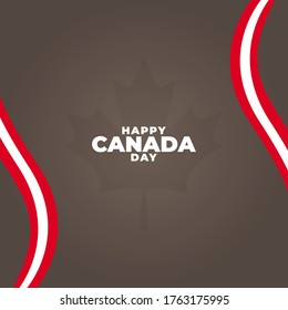 Happy Canada day. Celebrated annually on July 1 in Canada. Happy national holiday of freedom. 
Canada flag. Patriotic poster design. Vector illustration