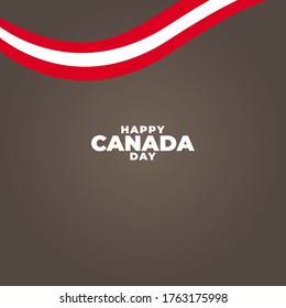 Happy Canada day. Celebrated annually on July 1 in Canada. Happy national holiday of freedom. 
Canada flag. Patriotic poster design. Vector illustration