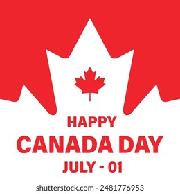 Happy Canada Day celebrated on July 1st pattern background template and Canada flag maple leaf Canada day design for social media banner, poster,banner design template