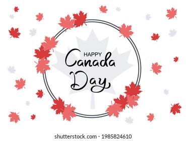 Happy Canada Day Celebration in 1st July Vector Illustration. Suitable For Greeting Card, Poster and Background
