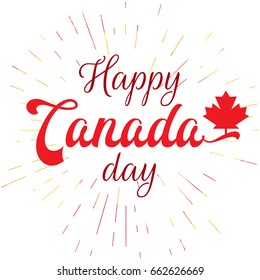 Happy Canada Day Celebration Banner. 1st July Holiday. Vector
