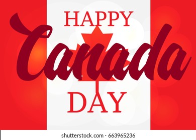 Happy Canada Day Celebration Banner. 1st July Holiday. Vector