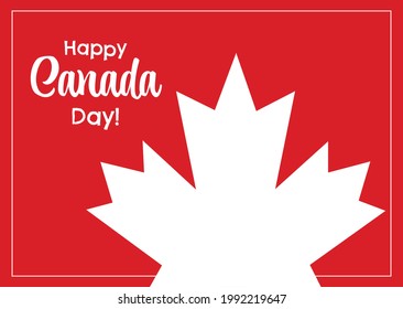 Happy Canada Day Celebration Card. 1st July Vector Illustration Template.