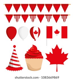 happy canada day celebration poster