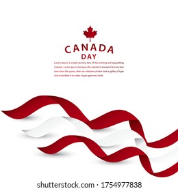 Happy Canada Day Celebration Vector Template Design Illustration