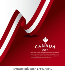 Happy Canada Day Celebration Vector Template Design Illustration