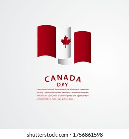 Happy Canada Day Celebration Vector Template Design Illustration