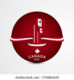 Happy Canada Day Celebration Vector Template Design Illustration