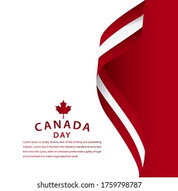 Happy Canada Day Celebration Vector Template Design Illustration