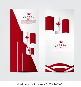 Happy Canada Day Celebration Vector Template Design Illustration